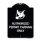 Signmission Authorized Church Parking W/ Graphic Heavy-Gauge Aluminum Sign, 24" x 18", BW-1824-24331 A-DES-BW-1824-24331 - alternate 1